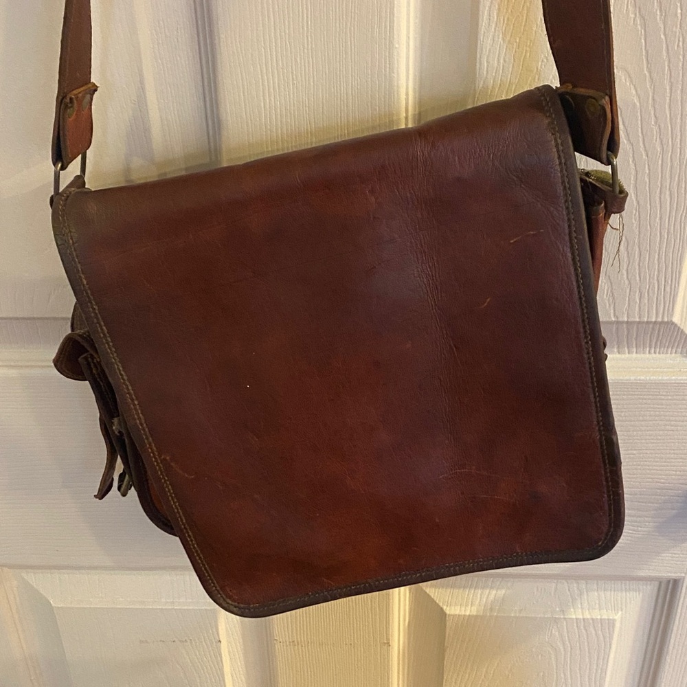 Leather Messenger Bag